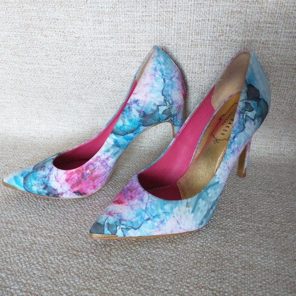 Ted Baker London Satin Luceey High Heel Pump Shoes - Picture 3 of 12